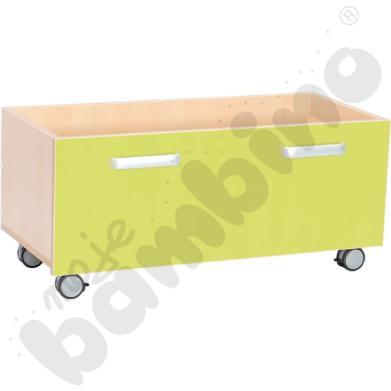 Image de Bac de rangement sur roulettes lime