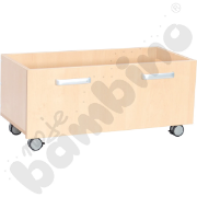 Image de Bac de rangement sur roulettes teinte bouleau
