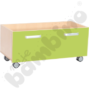Image de Bac de rangement sur roulettes vert