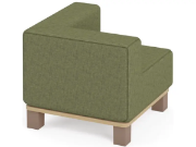 Image de Fauteuil d'angle vert bouteille sur pieds Media Kids