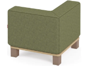 Image de Fauteuil d'angle vert bouteille sur pieds Media Kids