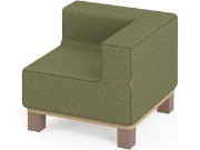 Image de Fauteuil d'angle vert bouteille sur pieds Media Kids