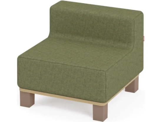 Image de Fauteuil vert bouteille avec pieds, collection Media Kids