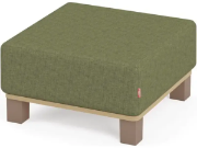 Image de Pouf carré vert bouteille avec pieds, collection Media Kids