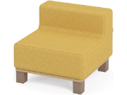 Image de Chaise jaune moutarde avec pieds, collection Media Kids