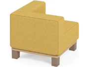 Image de Fauteuil d’angle jaune moutarde avec pieds. Collection Media Kids