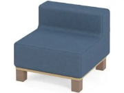 Image de Fauteuil bleu marine avec pieds Media Kids