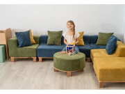 Image de Fauteuil bleu marine avec pieds Media Kids