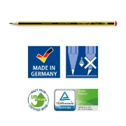 Image de Crayons noirs graphite Staedtler Noris n°2, pochette de 12