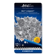 Image de Crayons graphite Mars Lumograph, boîte de 12