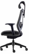Image de Fauteuil de bureau Arco haut dossier en résille noire