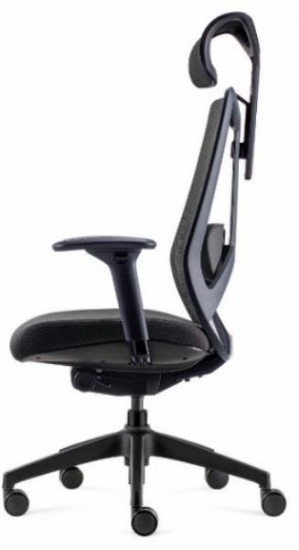 Image de Fauteuil de bureau Arco haut dossier en résille noire