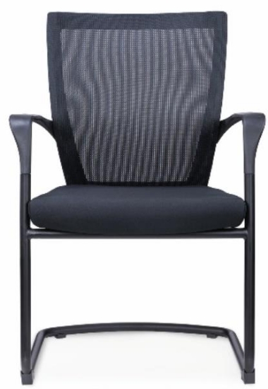 Image de Fauteuil visiteur Oslo avec dossier en résille noire
