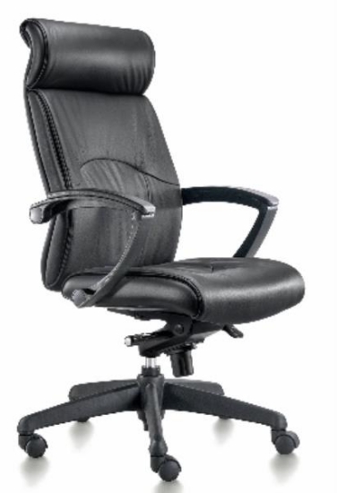 Image de Fauteuil de bureau haut dossier en cuir Palerma