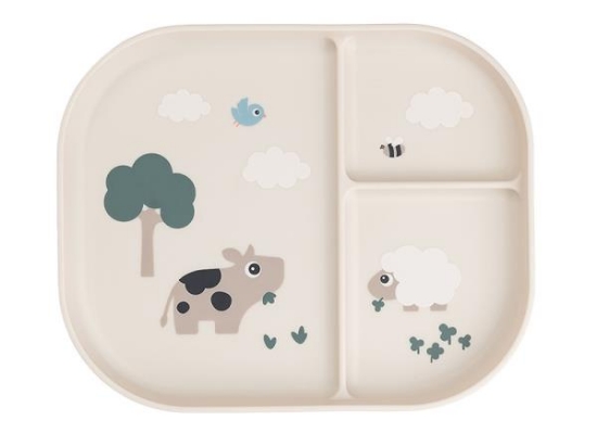 Image de Done by Deer assiette compartimentée antidérapante