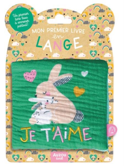 Image de Mon premier livre tissu en lange - Je t'aime