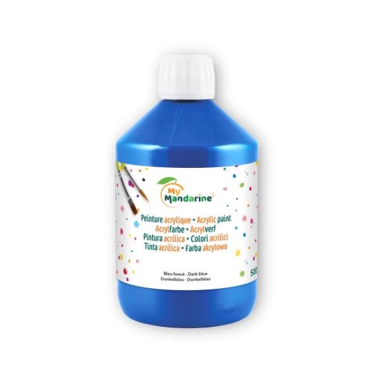 Image de Peinture acrylique mate Rainbow 500 ml bleu foncé