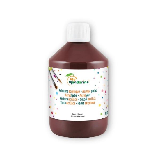 Image de Peinture acrylique mate Rainbow 500 ml marron