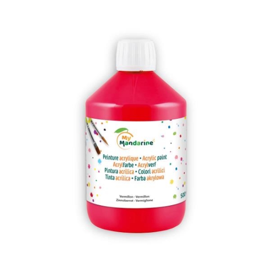 Image de Peinture acrylique mate Rainbow 500 ml rouge vermillon