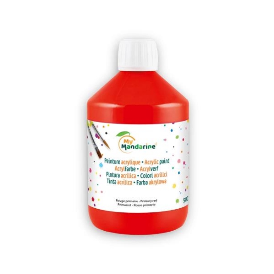 Image de Peinture acrylique mate Rainbow 500 ml rouge primaire