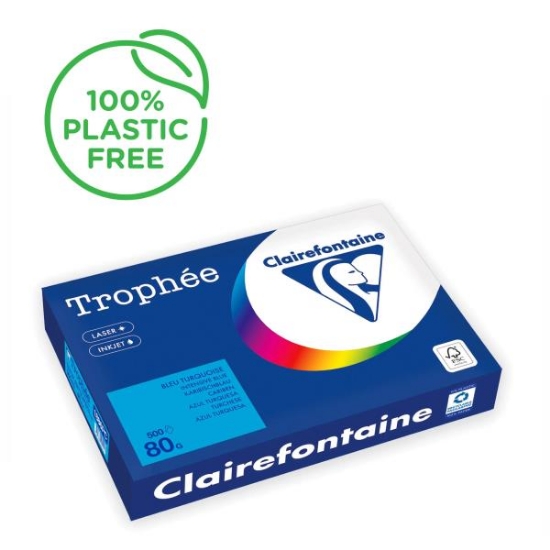 Image de Papier repro A3 80 gr bleu vif, rame de 500 feuilles