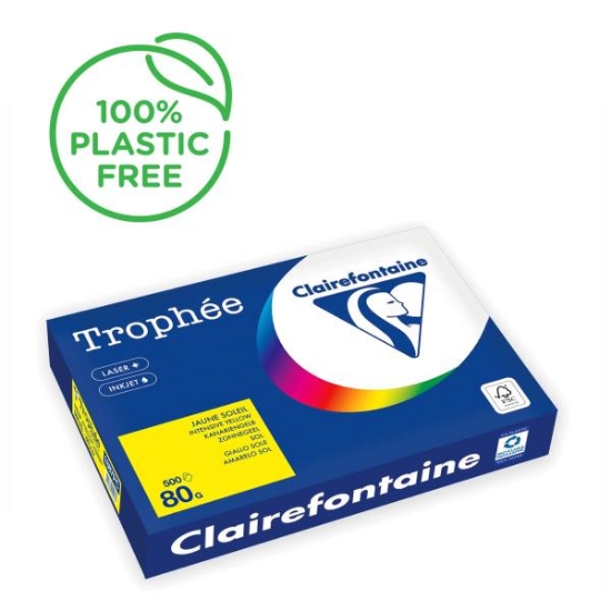 Image de Papier repro A3 80 gr jaune vif, rame de 500 feuilles