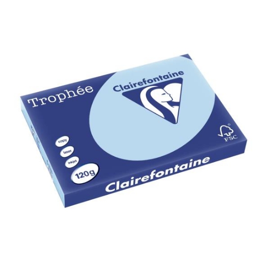 Image de Papier repro A3 120 gr bleu pastel, rame de 250 feuilles