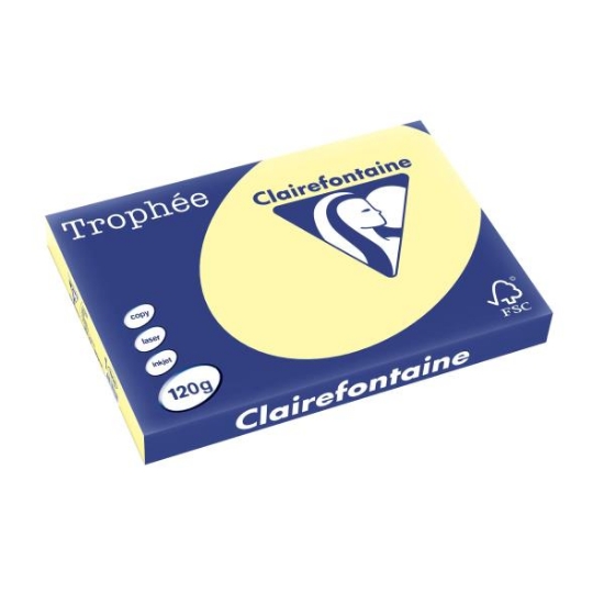 Image de Papier repro A3 120 gr jaune pastel, rame de 250 feuilles