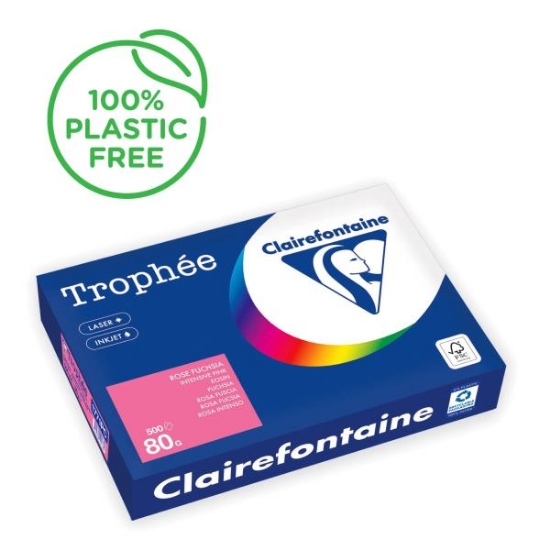 Image de Papier repro A4 80 gr fuchsia vif, rame de 500 feuilles