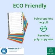Image de Intercalaires en plastique recyclé 12 positions