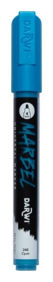 Image de MARBEL Marqueur acrylique pointe ronde médium 4MM Cyan