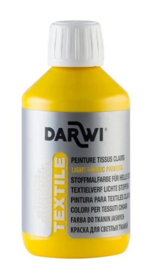 Image de Peinture tissu jaune 250 ml