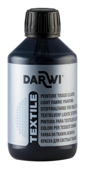 Image de Peinture tissu noir 250 ml