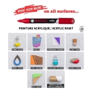 Image de MARBEL Marqueur acrylique pointe ronde médium 4MM Argent