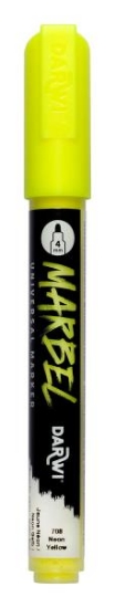 Image de MARBEL Marqueur acrylique pointe ronde médium 4MM Jaune néon