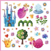 Image de Gommettes thématiques – princesse Marguerite, pochette de 160