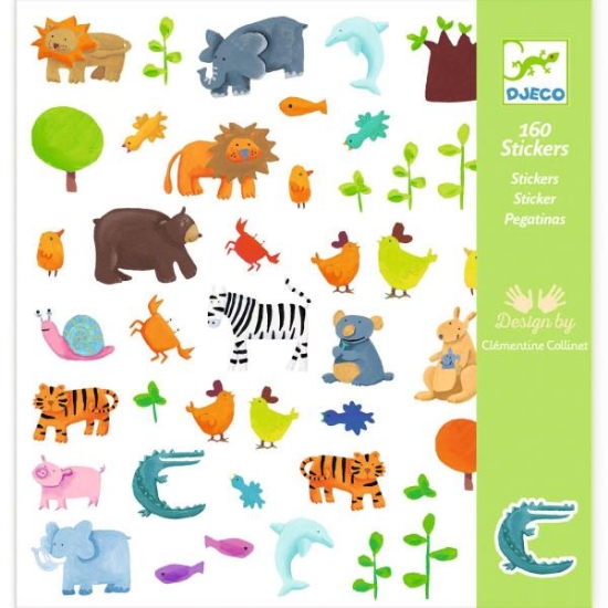 Image de Gommettes thématiques – animaux, pochette de 160