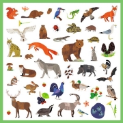 Image de Gommettes thématiques – faune, pochette de 160