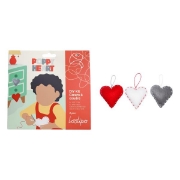 Image de Cœurs à coudre en feutrine, lot de 3