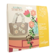 Image de Formes en bois fleurs et papillons, lot de 100