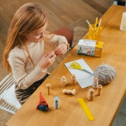Image de Figurines en bois, lot de 10