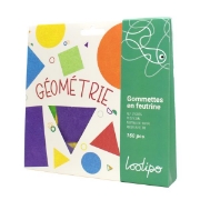 Image de Gommettes feutrine géométriques - rond, carré, triangle, pack de 150