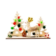 Image de Photophores en bois - Hiver, lot de 5