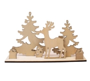 Image de Photophores en bois - Hiver, lot de 5
