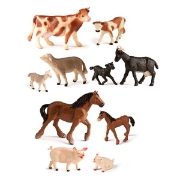 Image de Les animaux de la ferme et leurs petits, lot de 10