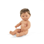 Image de Poupée bébé garçon caucasien avec syndrome de Down, 38 cm