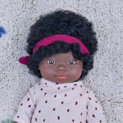 Image de Poupée fille africaine avec cheveux, 38 cm