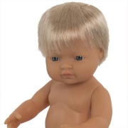 Image de Poupée garçon caucasien blond, 38 cm