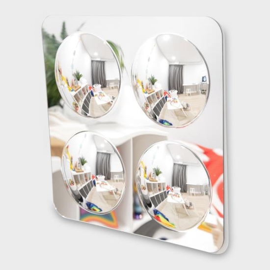 Image de Miroirs déformants convexes, lot de 4