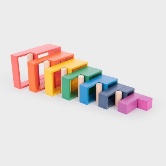 Image de Rectangle de construction arc-en-ciel